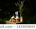 Moon-viewing gathering, offerings, at Mukojima Hyakkaen Garden 143409844