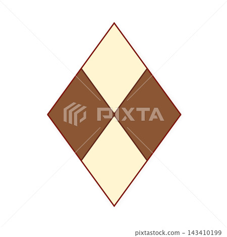 Simple frame with a brown and beige diamond pattern (top beige) Simple frame with a brown and beige diamond pattern (top beige) 143410199