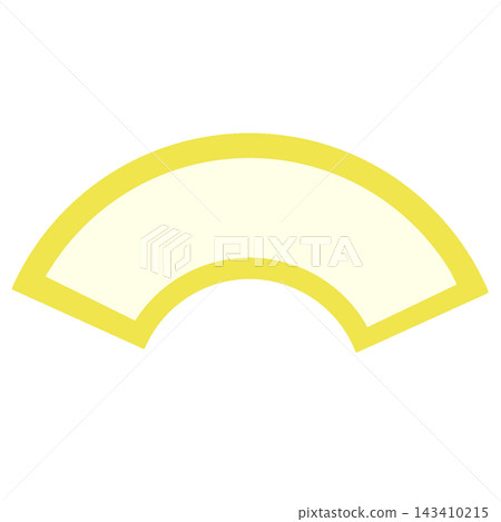 Bright pastel yellow arched frame 143410215