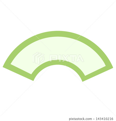 A gentle, light green arched frame. A gentle, light green arched frame. 143410216