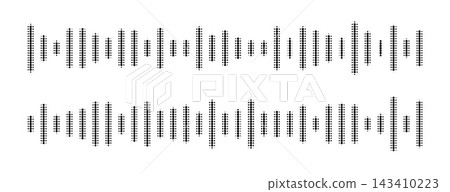 Halftone soundwave, dotted waveform, abstract frequency audio concept. Soundwave. Halftone soundwave, dotted waveform, abstract frequency audio concept. Soundwave. 143410223