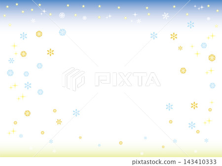 Christmas frame, horizontal orientation: <A night of falling snow and stars> Christmas frame, horizontal orientation: <A night of falling snow and stars> 143410333