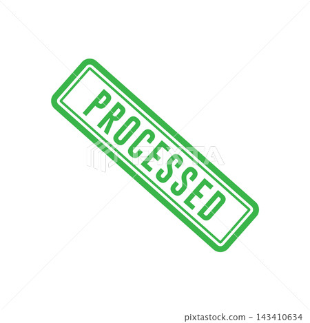Processed Stamp Graphic design vector element simple and modern Processed Stamp Graphic design vector element simple and modern 143410634