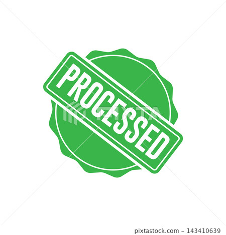 Processed Stamp Graphic design vector element simple and modern Processed Stamp Graphic design vector element simple and modern 143410639