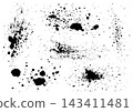 Vector background with ink splatters on a white background. 143411481