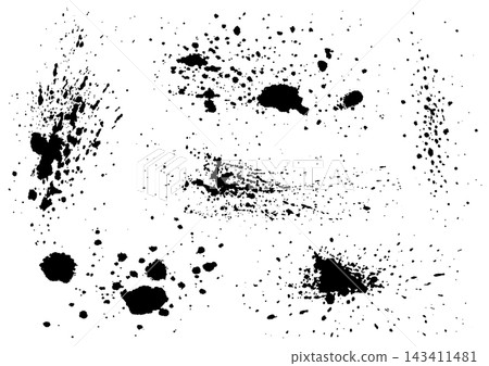 Vector background with ink splatters on a white background. Vector background with ink splatters on a white background. 143411481