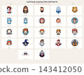 Cartoon Character Portraits with Royalty Heroes and Wizards 143412050