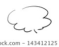 Pen handwritten speech bubble black 143412125