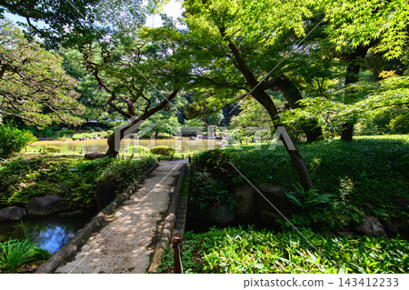 A beautiful early autumn scene in a Japanese garden: Former Furukawa Garden, Tokyo. A beautiful early autumn scene in a Japanese garden: Former Furukawa Garden, Tokyo. 143412233