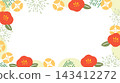 Japanese-style frame with red camellia 143412272
