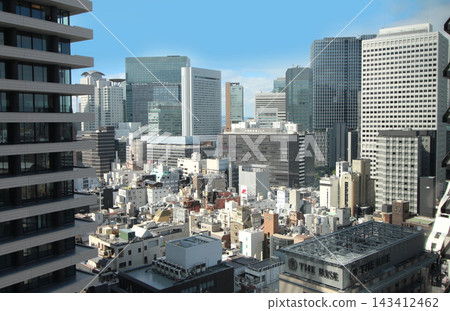 Aerial view of the Osaka Station building Aerial view of the Osaka Station building 143412462