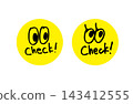 Yellow checkmark illustration 143412555