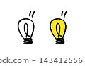 Hand-painted light bulb 143412556