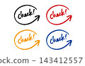 Hand-drawn circled checkmark 143412557