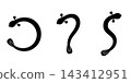 一組簡單的鰻魚插圖 143412951