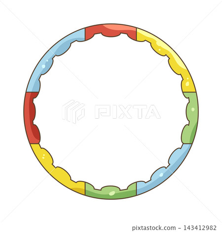 Illustration of colorful hula hoop 143412982