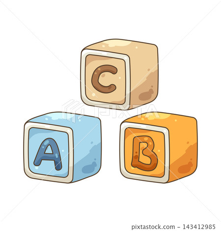 Illustration of alphabet blocks Illustration of alphabet blocks 143412985