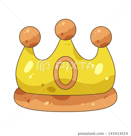 Illustration of golden toy crown Illustration of golden toy crown 143413014