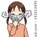 A girl coughing 143413495
