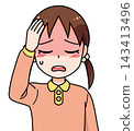 A girl who is feeling unwell 143413496