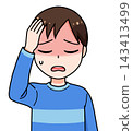 A boy who is feeling unwell 143413499