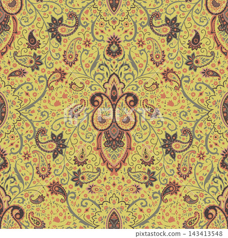 Classic Indian Botanical Print For Apparel Classic Indian Botanical Print For Apparel 143413548