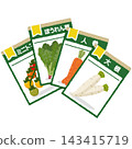 Illustration of vegetable seeds 143415719