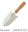 Illustration of a trowel/hand shovel 143415732