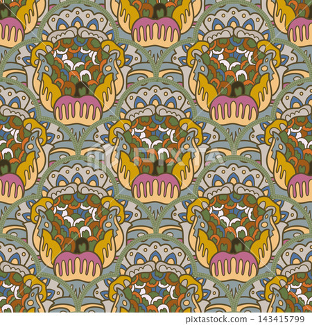 Scalloped Geometric Ogee Abstract Vector Background Scalloped Geometric Ogee Abstract Vector Background 143415799