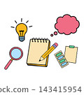 Brainstorming elements for business strategy, education, marketing, planning and design 143415954