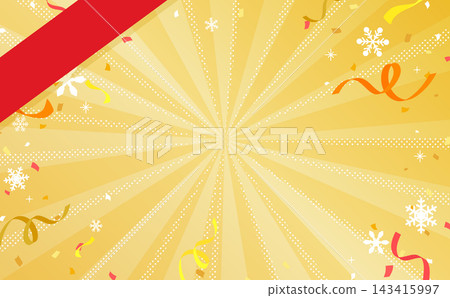 金色邊框,飄落的五彩紙屑 1_水平 金色邊框,飄落的五彩紙屑 1_水平 143415997