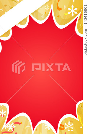 金色相框,飄落的五彩紙屑 2_直式版 金色相框,飄落的五彩紙屑 2_直式版 143416001