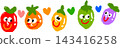 Fruit character illustrations 143416258
