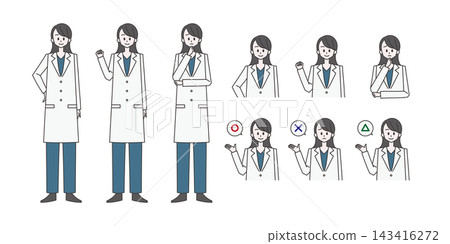 Doctor [Illustration set of female doctors by occupation] 143416272