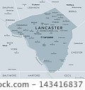 Lancaster County, Pennsylvania, United States, gray political map with county seat Lancaster. Nicknamed Garden Spot of America, or Pennsylvania Dutch County. Home to the oldest Amish community. Vector Lancaster County, Pennsylvania, United States, gray political map with county seat Lancaster. Nicknamed Garden Spot of America, or Pennsylvania Dutch County. Home to the oldest Amish community. Vector 143416837