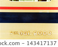The vehicle number of the limited express train car Kuro 481-2003, as recorded at JR Nagano Station when it was a ground-level station (1989). 143417137