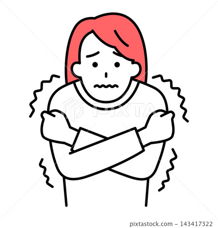 一個感到寒冷的年輕女子 一個感到寒冷的年輕女子 143417322