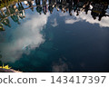 Carp streamers reflected on the surface of the water 143417397