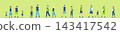 Illustration of people spending holidays 143417542