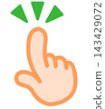 Pointing finger, attention, recommendation, icon 143429072