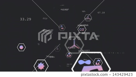 Floating hex badge sitting at right in dashboard, glowing and showing droplet icon, copy space Floating hex badge sitting at right in dashboard, glowing and showing droplet icon, copy space 143429423