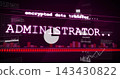Dominating ADMINISTRATOR pulsing across center in digital dashboard, showing pie-chart progress bar 143430822