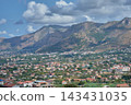 Cityscape of Palermo and the Conca d'Oro valley from Monreale on a sunny day 143431035