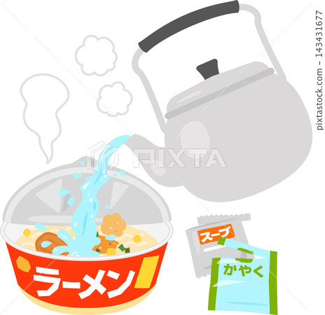 杯麵配沸水 143431677
