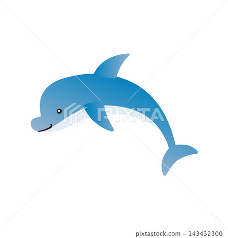 游泳的海豚的插圖 游泳的海豚的插圖 143432300