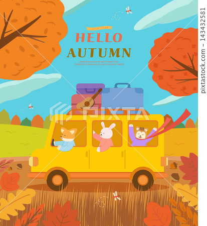 Warm and Cozy Cute Autumn Mood Illustration Warm and Cozy Cute Autumn Mood Illustration 143432581