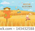 Warm and Cozy Cute Autumn Mood Illustration 143432588