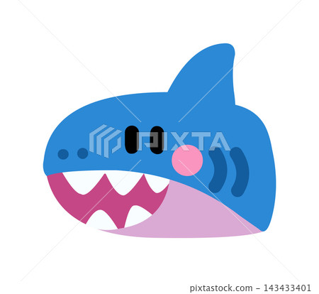 Cute Shark Face Icon 143433401