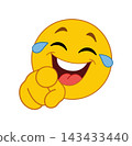 Laughing Pointing Emoticon 143433440
