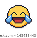 Laughing With Tears Pixel Emoticon 143433443